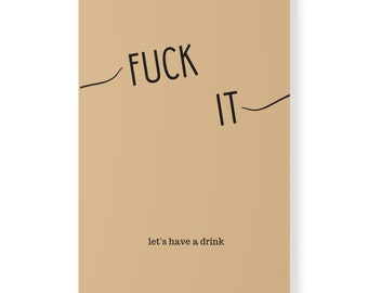 Fuck it Words Signature Softcover Notebook, A5, Sand Sugar