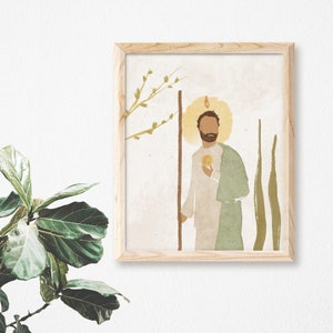 Saint Jude | Patron Saint of Desperate Cases and Lost Causes | Catholic Art Print | Religious Painting | Feast Day