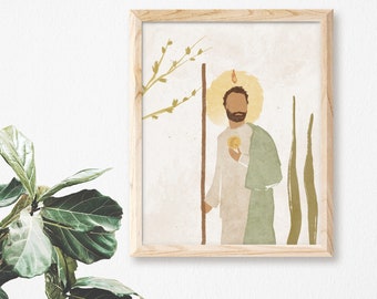 Saint Jude Art Print: Catholic Patron Saint Giclée Painting