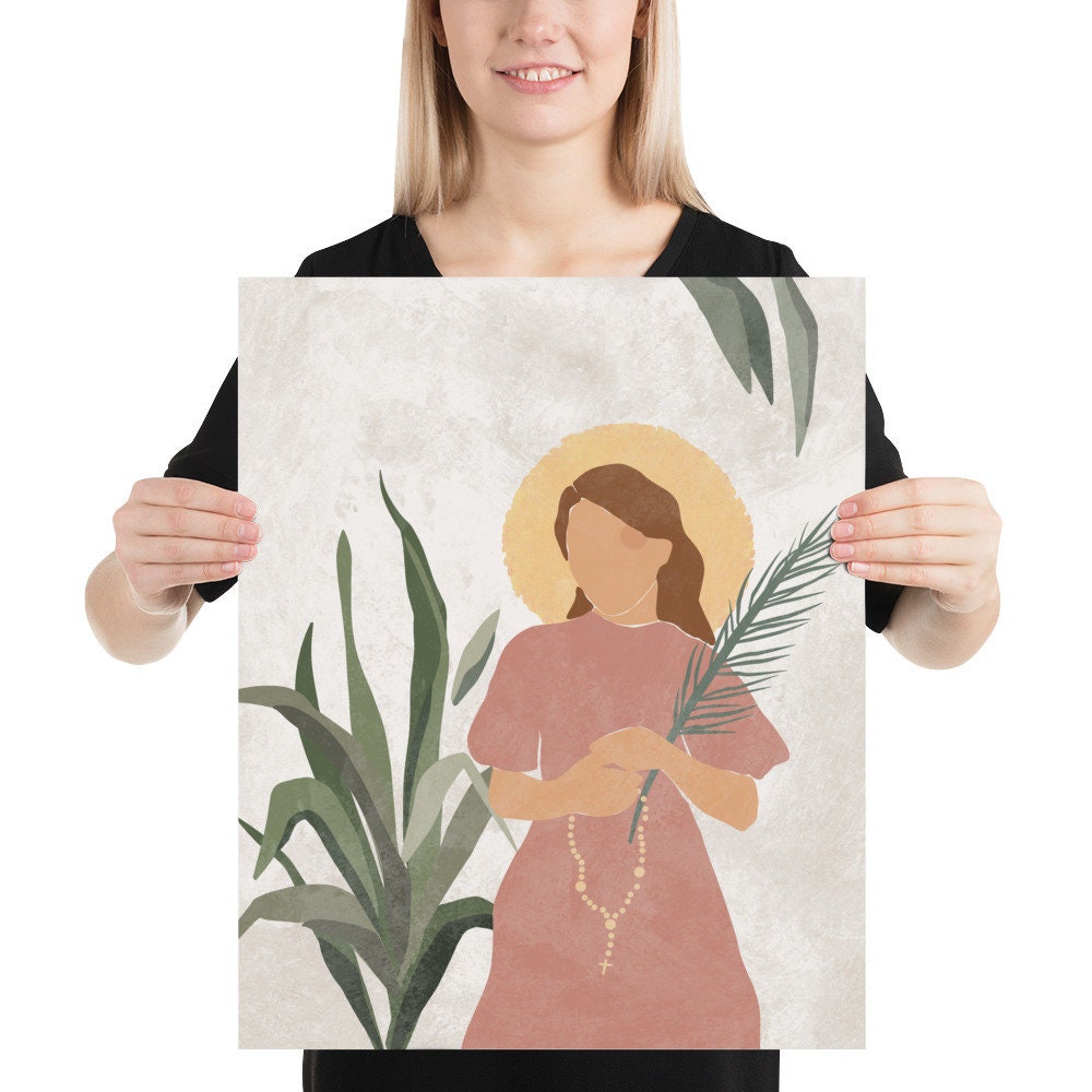 Saint Maria Goretti | Catholic Art Print | Baptism Gift | Confirmation ...