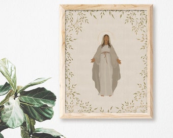 Blessed Virgin Mary | Catholic Art Print
