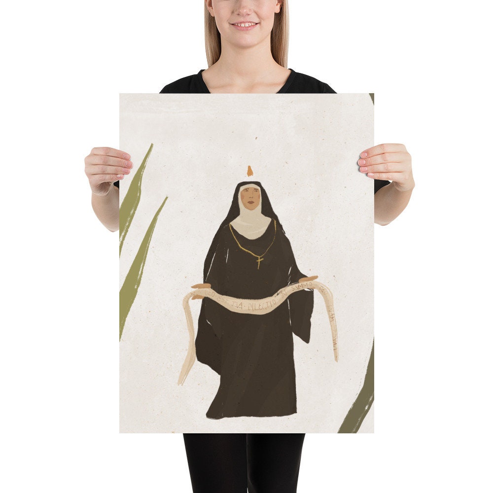 Saint Hildegard | Catholic Art Print | Patron Saint of Musicians and ...