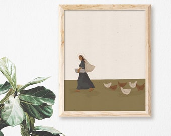 Our Lady of Hens | Catholic Art Print