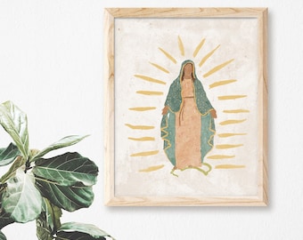 Our Lady of Guadalupe Art Print: Catholic Wall Decor