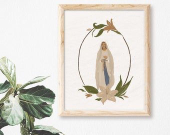 Blessed Mother Mary | Catholic Art Print