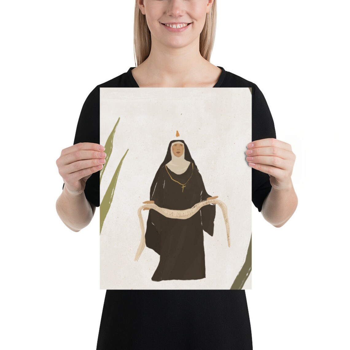 Saint Hildegard | Catholic Art Print | Patron Saint of Musicians and ...