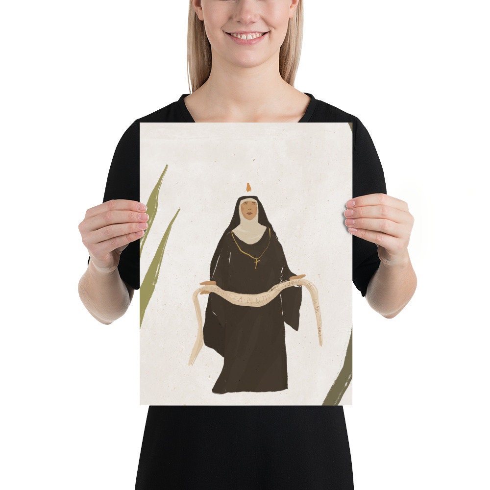 Saint Hildegard | Catholic Art Print | Patron Saint of Musicians and ...
