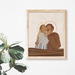 Mary and Joseph | Catholic Art Print | Modern Catholic Home Decor