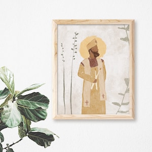 Saint Blaise of Sebaste | Catholic Art Print | Patron Saint of Sufferers from Throat Diseases | Feast Day