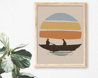 Saints Peter and Paul Fishing | Catholic Art Print | Religious Home Decor