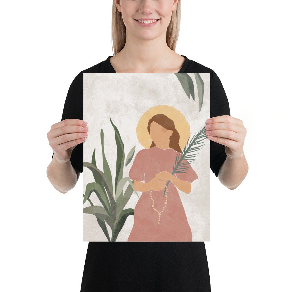 Saint Maria Goretti | Catholic Art Print | Baptism Gift | Confirmation ...