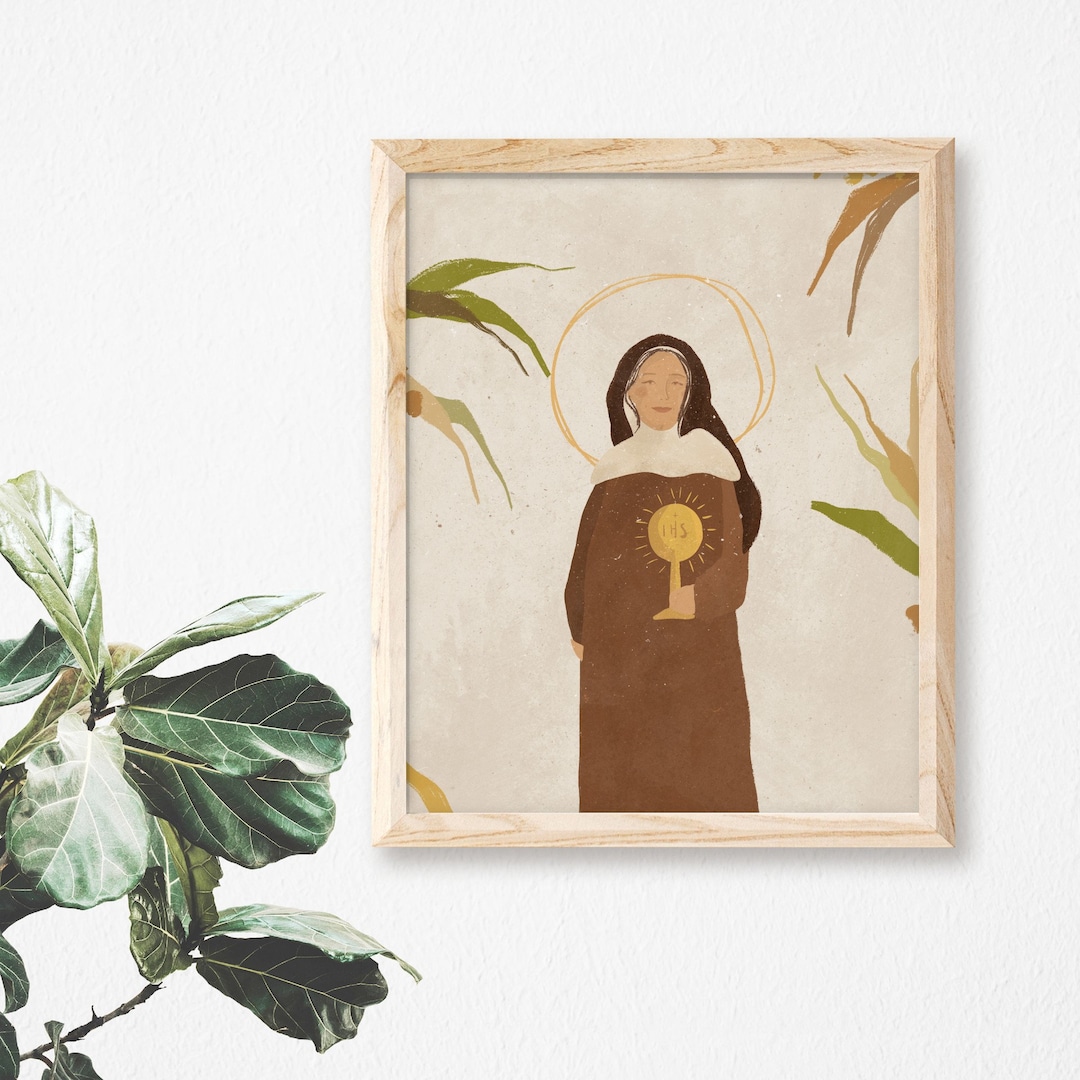 Saint Clare of Assisi | Catholic Art Print | Feast Day | Patron Saint ...