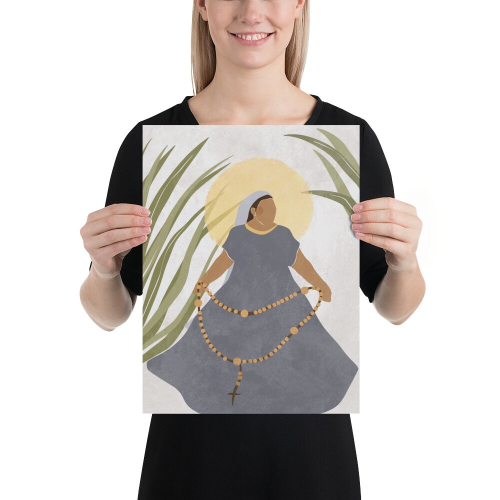 Our Lady of the Rosary | Catholic Art Print | Blessed Virgin Mary ...