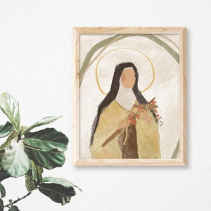 Saint Therese of Lisieux | Catholic Art Print | Feast Day | Patron Saint