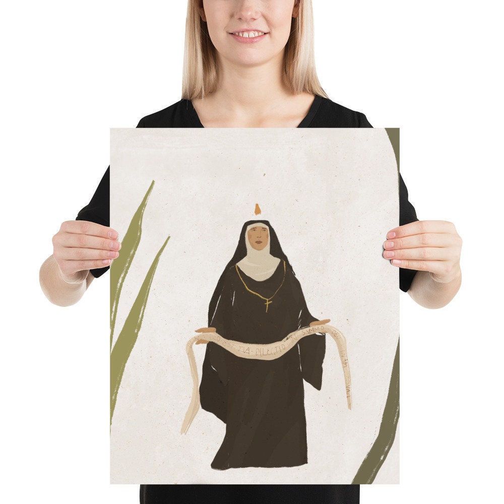Saint Hildegard | Catholic Art Print | Patron Saint of Musicians and ...