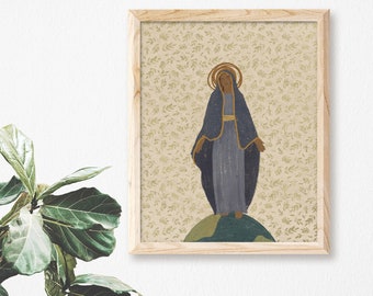Blessed Virgin Mary | Catholic Art Print | Our Lady