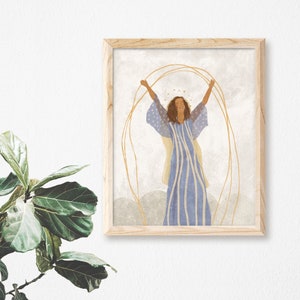 The Assumption of Mary into Heaven | Catholic Artwork | Modern Catholic Painting