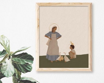 Child Jesus and Mother Mary | Religious Artwork