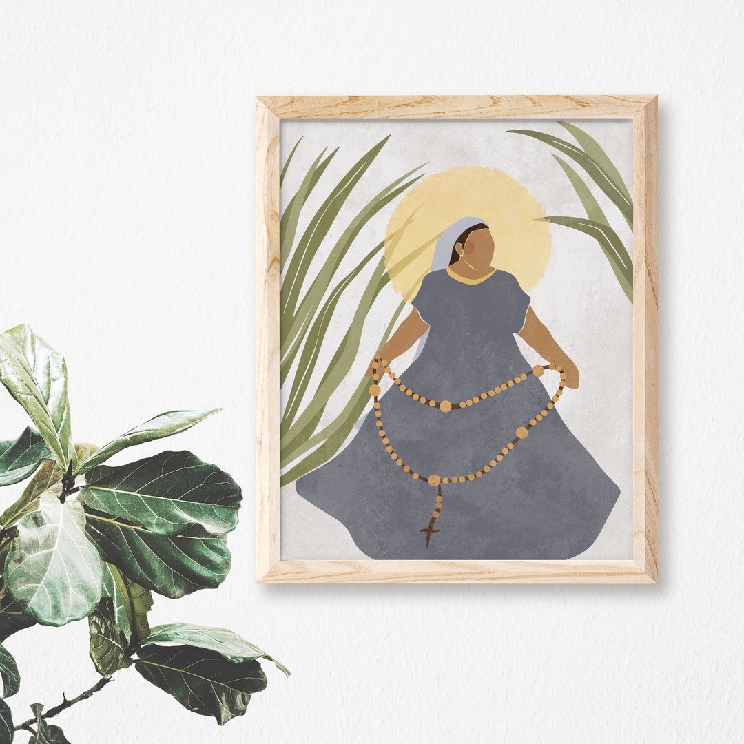 Our Lady of the Rosary | Catholic Art Print | Blessed Virgin Mary ...