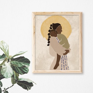 Catholic Art Print | Blessed Virgin Mary and Baby Jesus | Our Lady of Kibeho | African Rendition