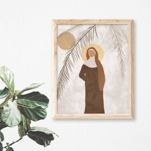 Saint Edith Stein | Saint Teresa Benedicta of the Cross | Catholic Art Print | Carmelite Nun