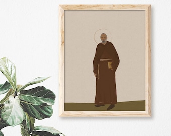 Saint Padres Pio | Catholic Art | Religious Home Decor