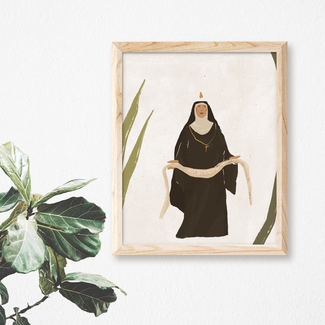 Saint Hildegard | Catholic Art Print | Patron Saint of Musicians and ...