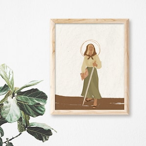 Saint Dymphna | Catholic Art Print | Patron Saint of Mental Health