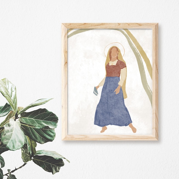 Saint Genevieve | Catholic Art Print | Patron Saint of Paris and Young Girls