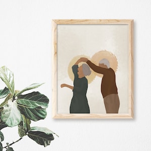 Saint Anne and Saint Joachim | Catholic Art Print | Christian Wall Decor | Religious Home Decor | Nursery Painting | Gift for Grandparent