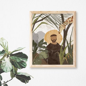 Saint Francis of Assisi | Catholic Art Print | Patron Saint of Animals | Patron Saint of Ecology