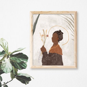 Saint Josephine Bakhita | Catholic Art Print | Patron Saint of Human Trafficking | Feast Day
