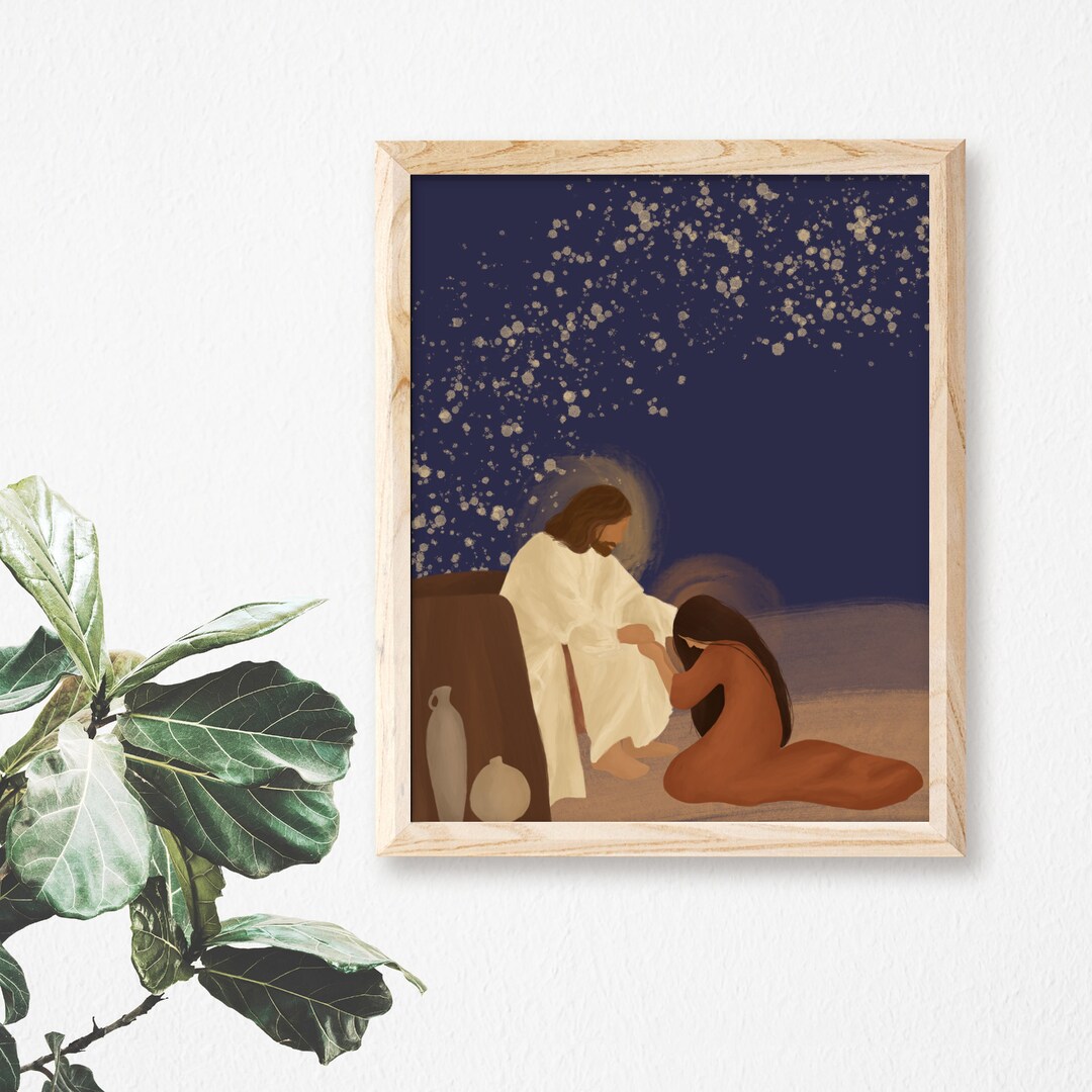 Jesus Christ and Mary Magdalene | Catholic Art Print | Christian Home ...