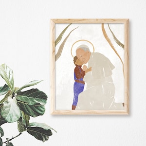 Pope Saint John Paul II | Catholic Art Print | JP2 | JPII | Catholic Home Decor