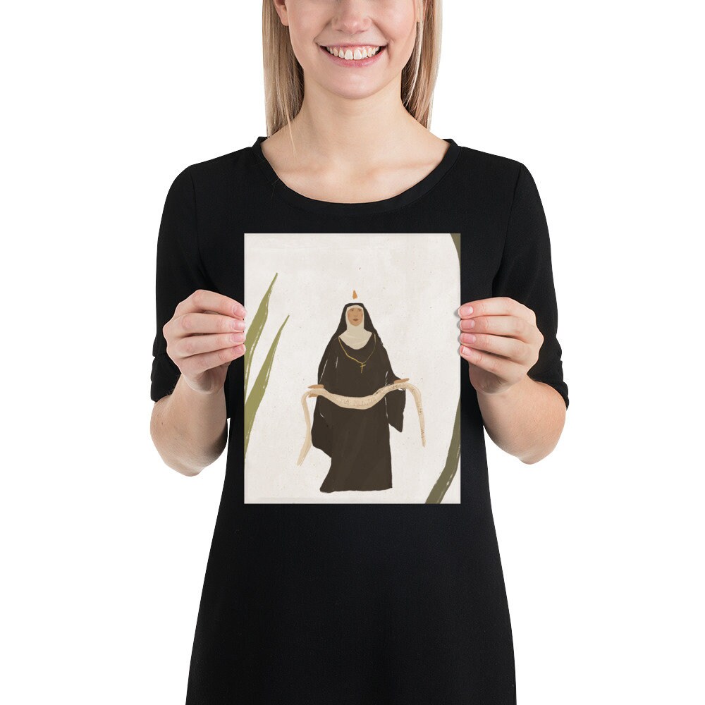 Saint Hildegard | Catholic Art Print | Patron Saint of Musicians and ...