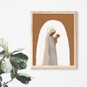 Mary and Baby Jesus | Catholic Art Print
