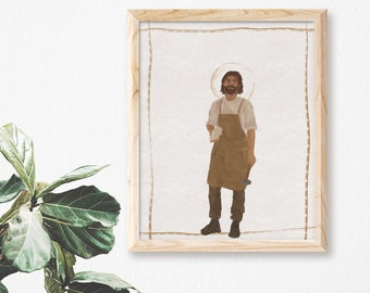 Saint Joseph the Worker | Catholic Art Print