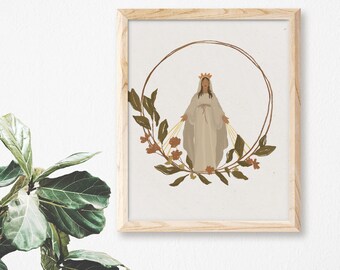 Our Lady of Lourdes | Catholic Art Print