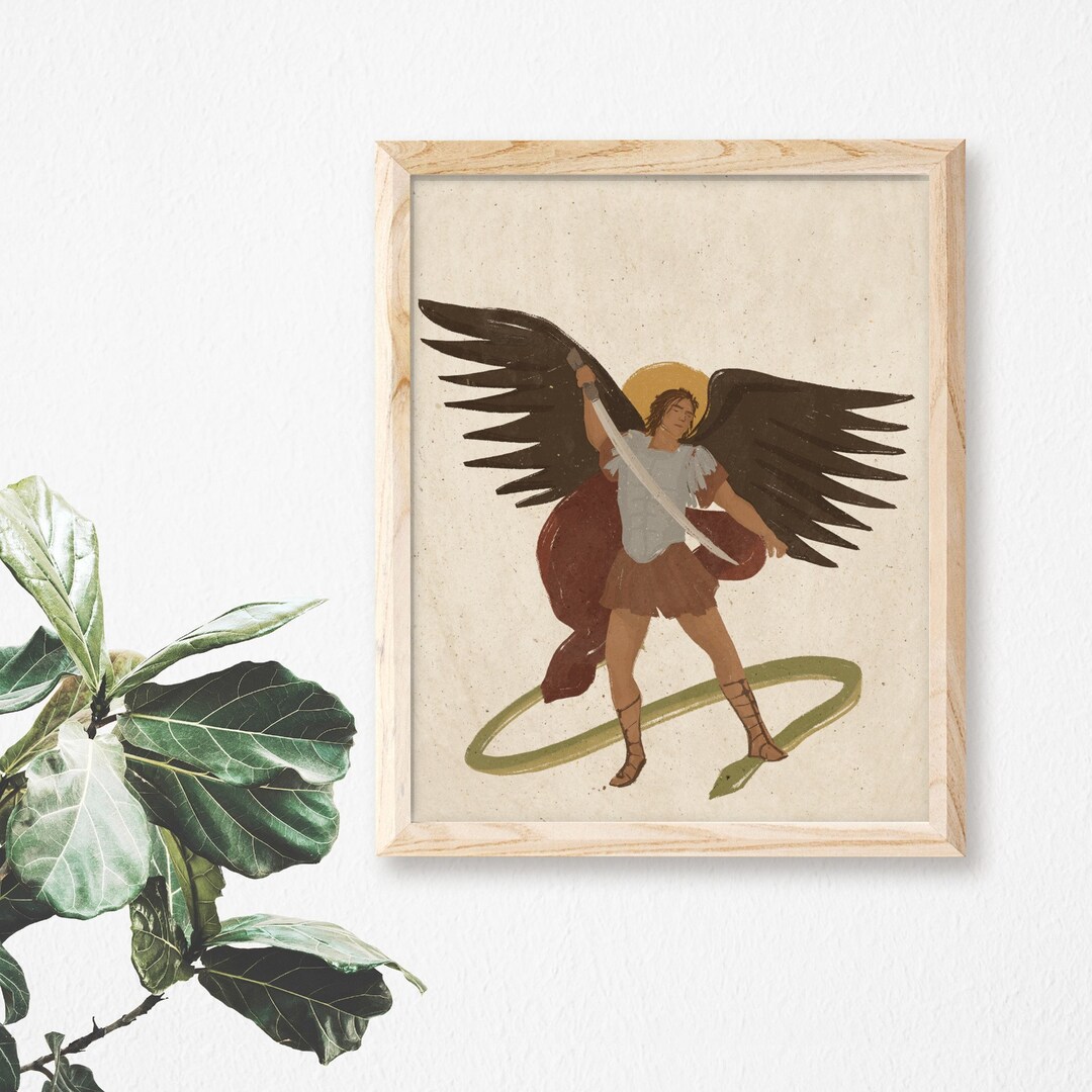 Saint Michael the Archangel | Catholic Art Print - Etsy