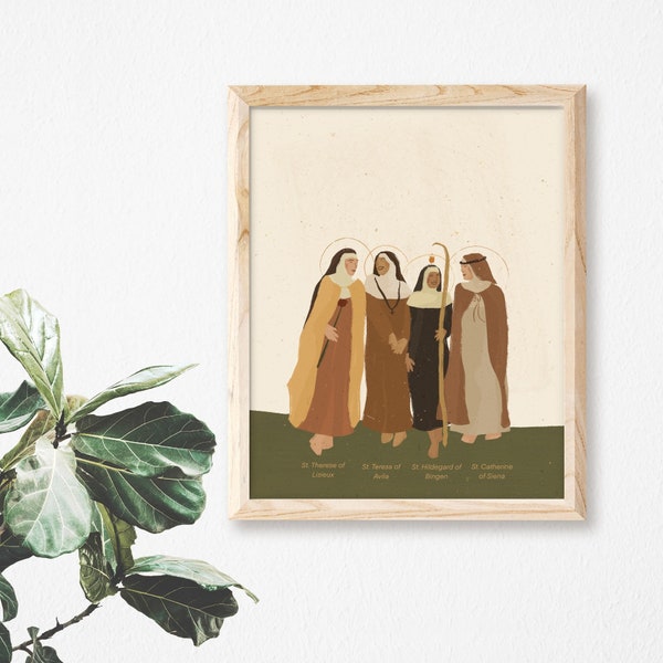 Female Doctors of the Church | Catholic Art Print