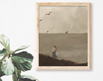 Mary and Joseph by the Sea | Catholic Art Print