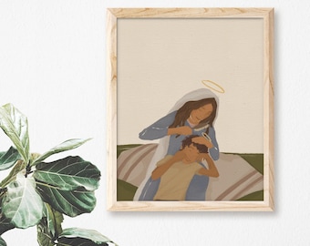Our Lady Undoer of Knots | Catholic Art Print | Blessed Mother and Child Jesus