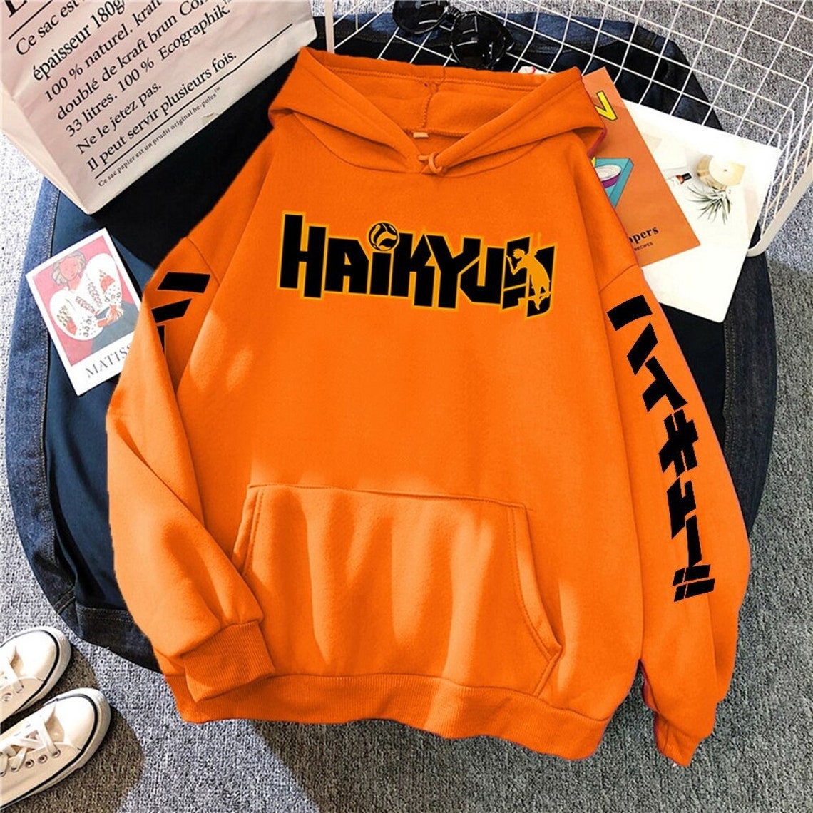 Haikyuu Hoodie Anime Hoodie Long Sleeve Streetwear Harajuku | Etsy