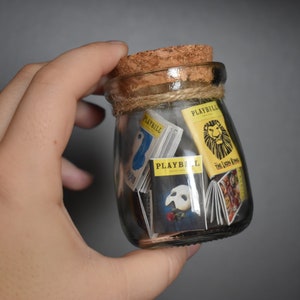 Small Jar of Miniature Broadway Musical Playbills — Perfect Gift for Theater Lovers & Broadway Fans