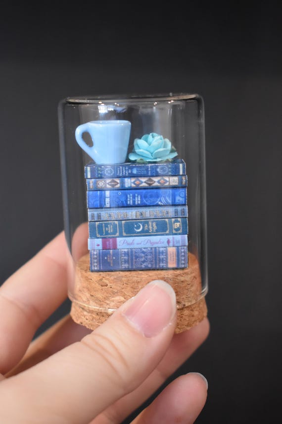 Feeling Blue Jar of Miniature Books — Perfect Gift, Desk or Bookshelf Decor for Bookworms - Etsy Canada
