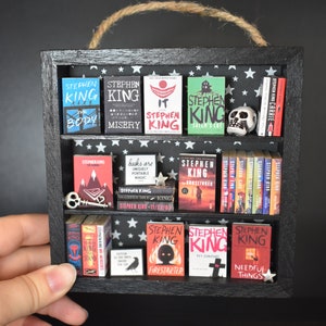Stephen King Square Shelf — Miniature Bookshelf Featuring Books by the King of Horror