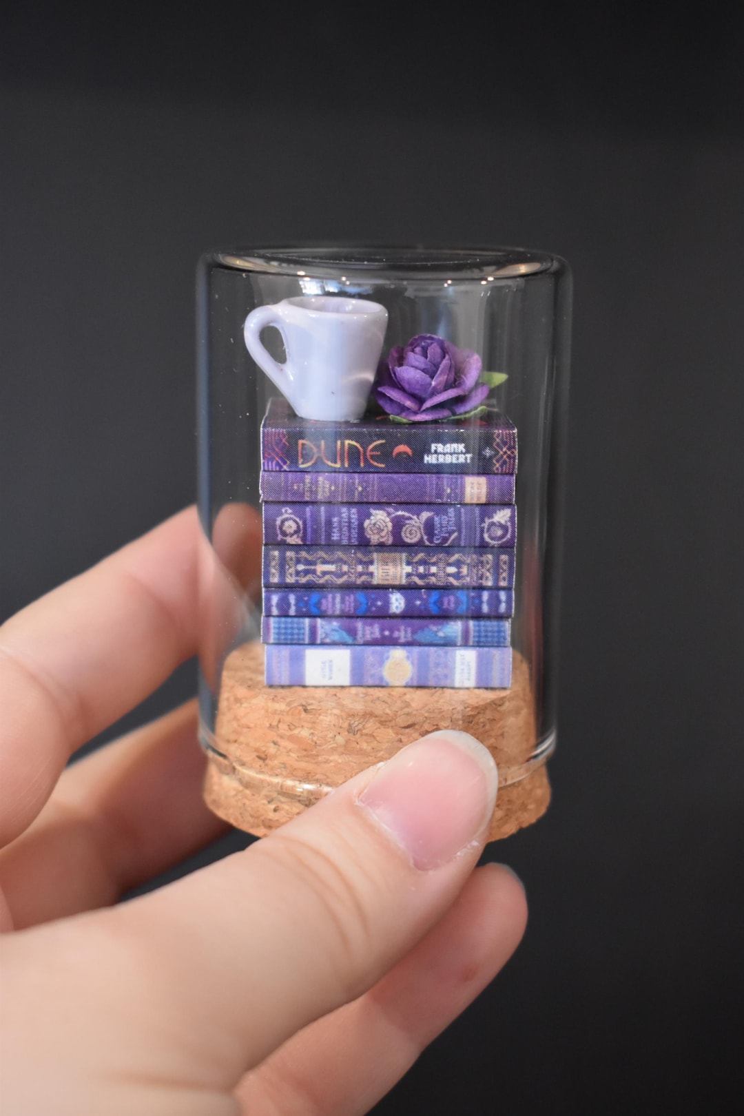 Positively Purple Miniature Book Stack Jar — Perfect Desk or Shelf Decor, Bookish Gift for Bookworms - Etsy Canada