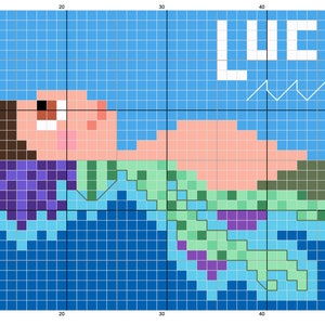 Pattern for Cross Stitch Luca Bookmark