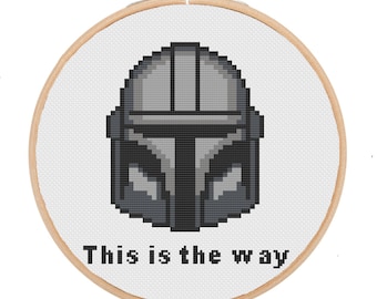Dit is het Way Mandolorian-kruissteekpatroon