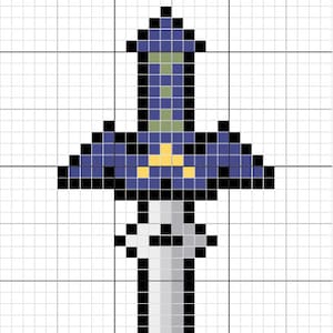 Pattern for Legend of Zelda Master Sword and Hylian Shield Cross Stitch ...
